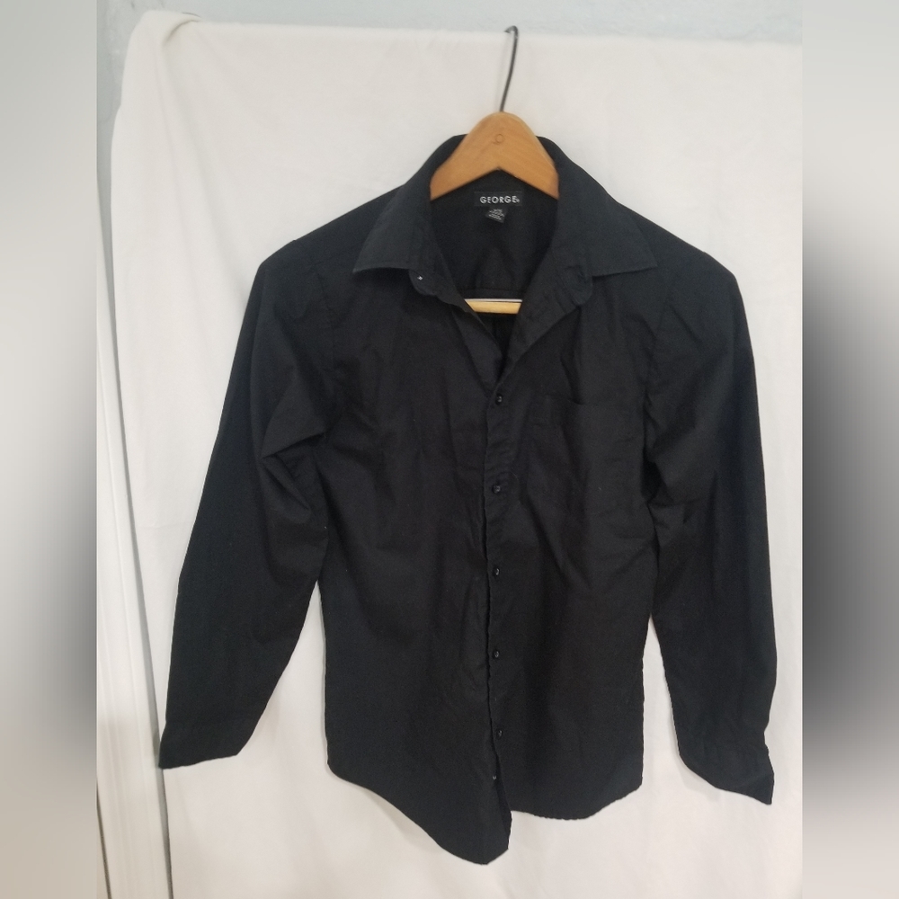 Boy's George Black dress shirt size xl 14-16